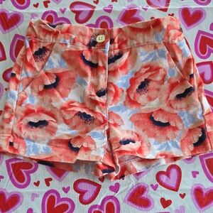 Janie and Jack Orange Floral Kids Shorts